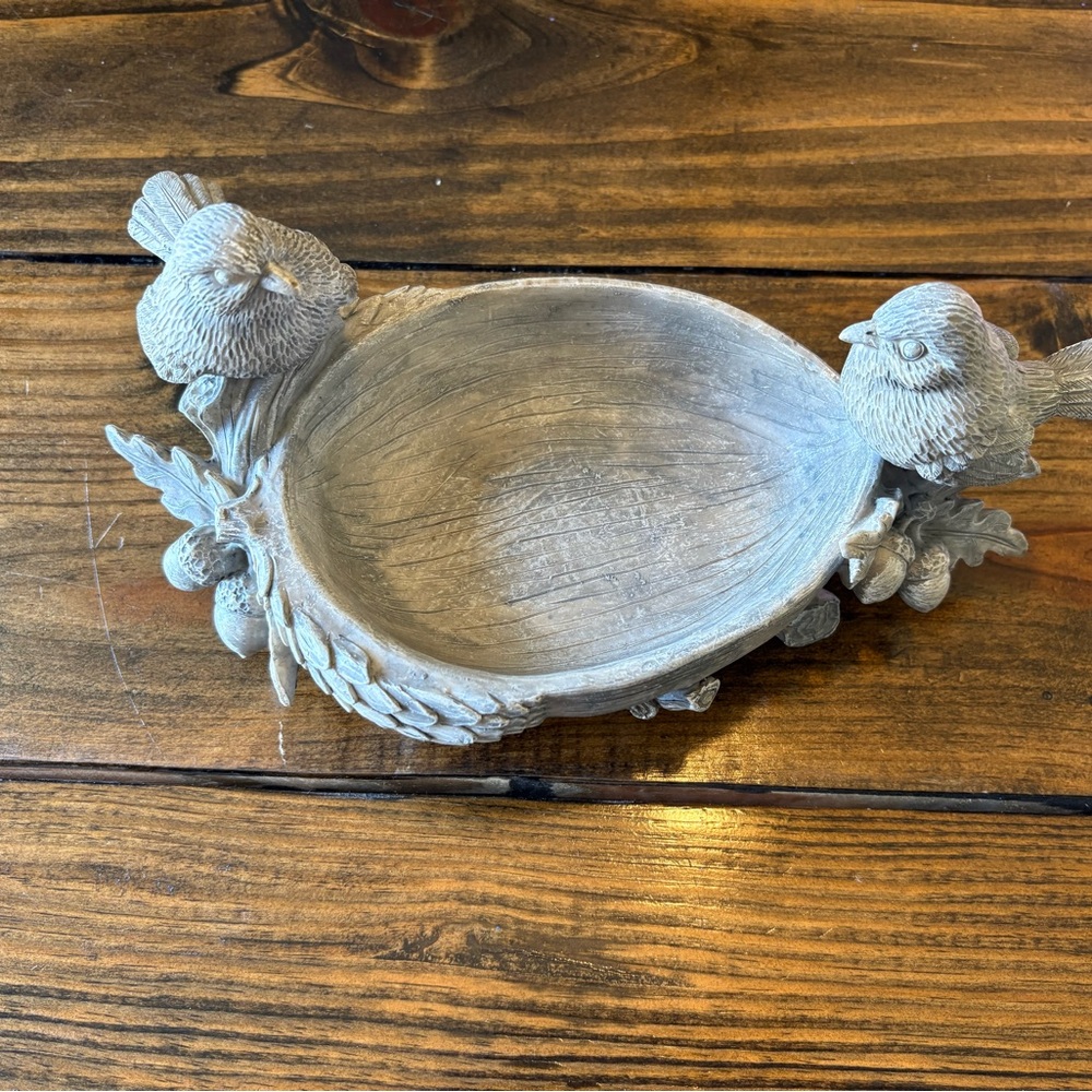 Gray Bird Nest Feeder
